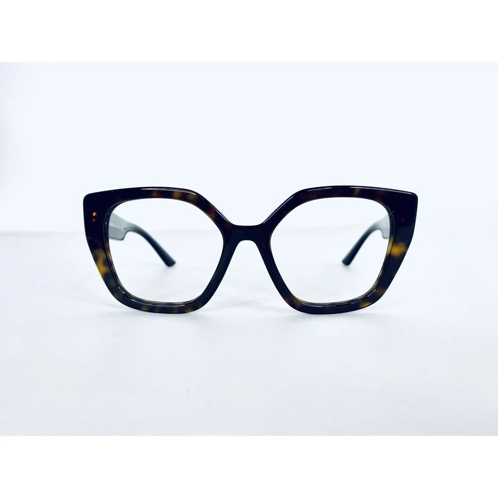 Prada Brown Tortoise Black Cat Eye Glasses Italy SPR24X 2AU-6S1 52 18 140